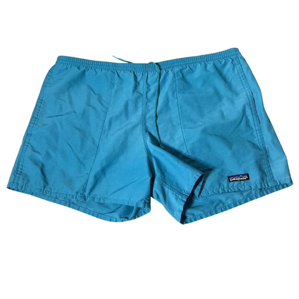 Patagonia Baggies Gorpcore Shorts Mens XL Blue Hiking Swim Trunk P-6 Logo